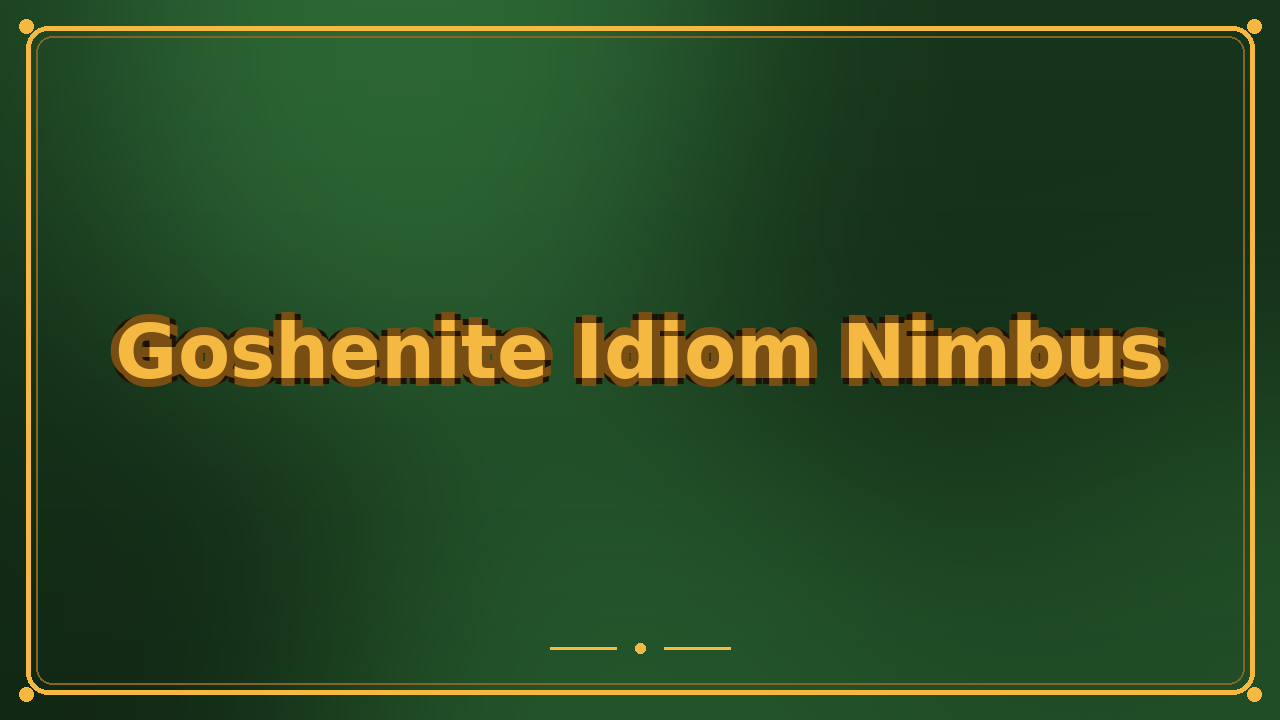 Goshenite Idiom Nimbus