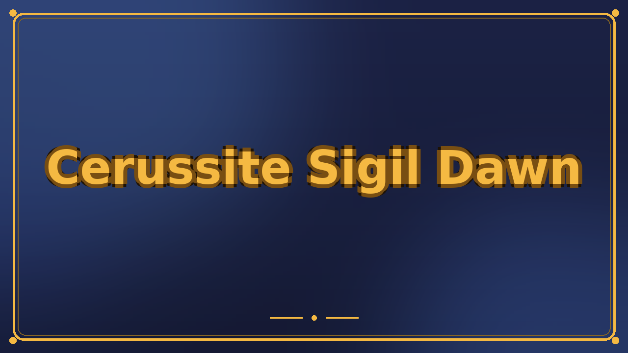 Cerussite Sigil Dawn