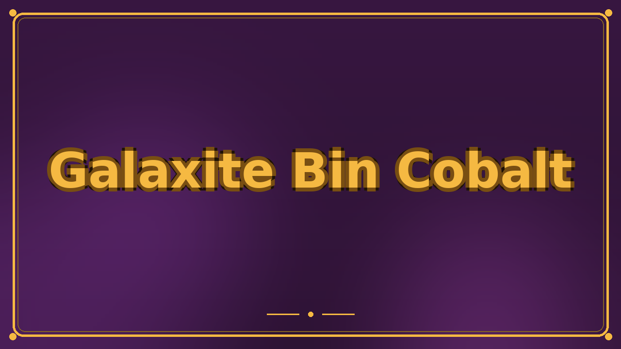 Galaxite Bin Cobalt