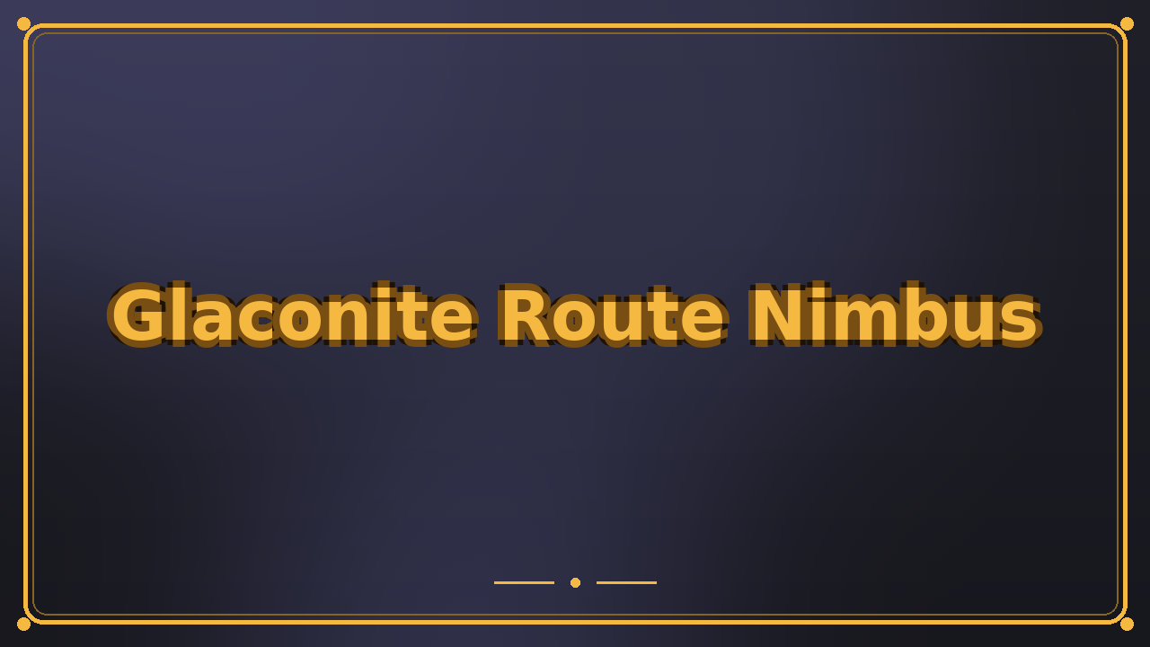 Glaconite Route Nimbus