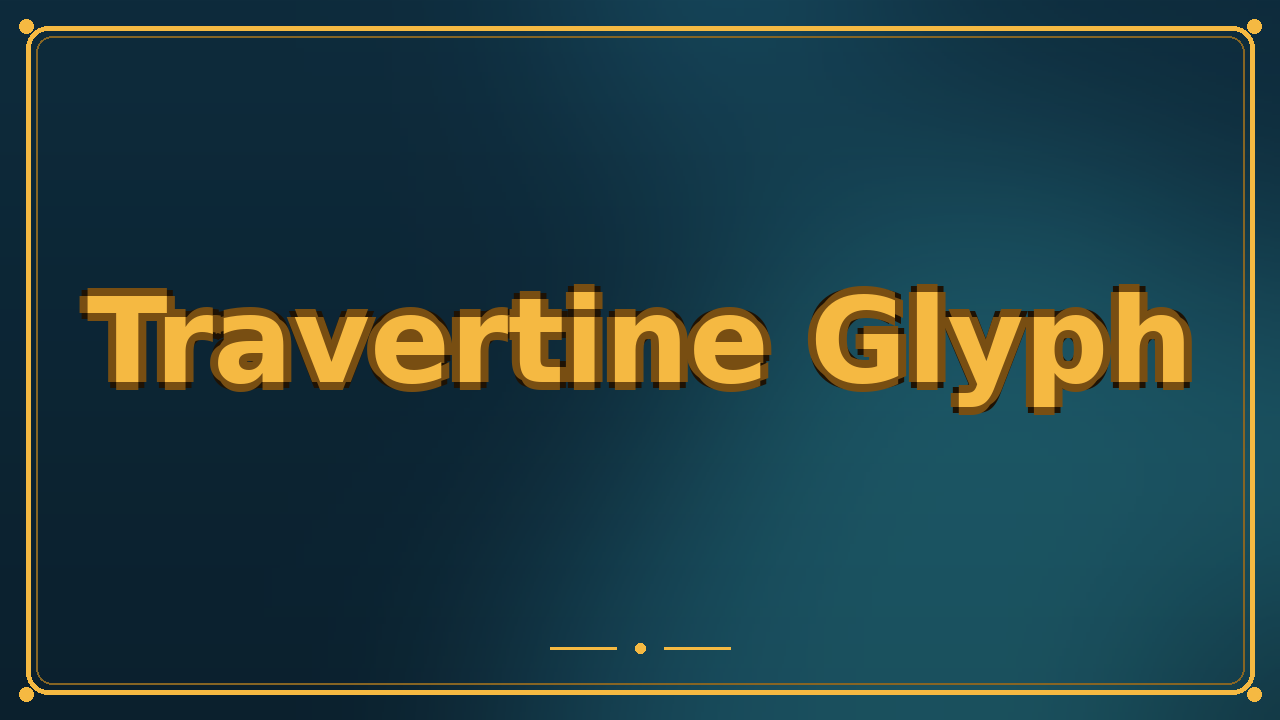 Travertine Glyph