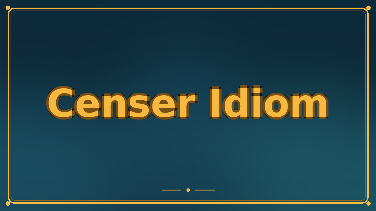 Censer Idiom