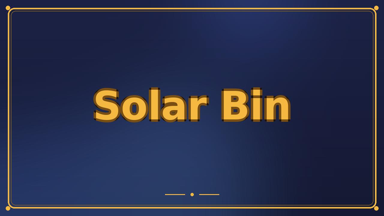 Solar Bin